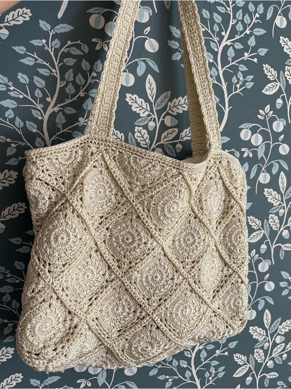 The Sak Cream Crochet Tote Bag